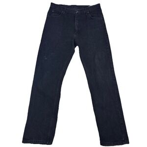 Wrangler Jeans Mens 36x34 Black Made in Mexico Cowboy Cut 100% Cotton Y2K VTG